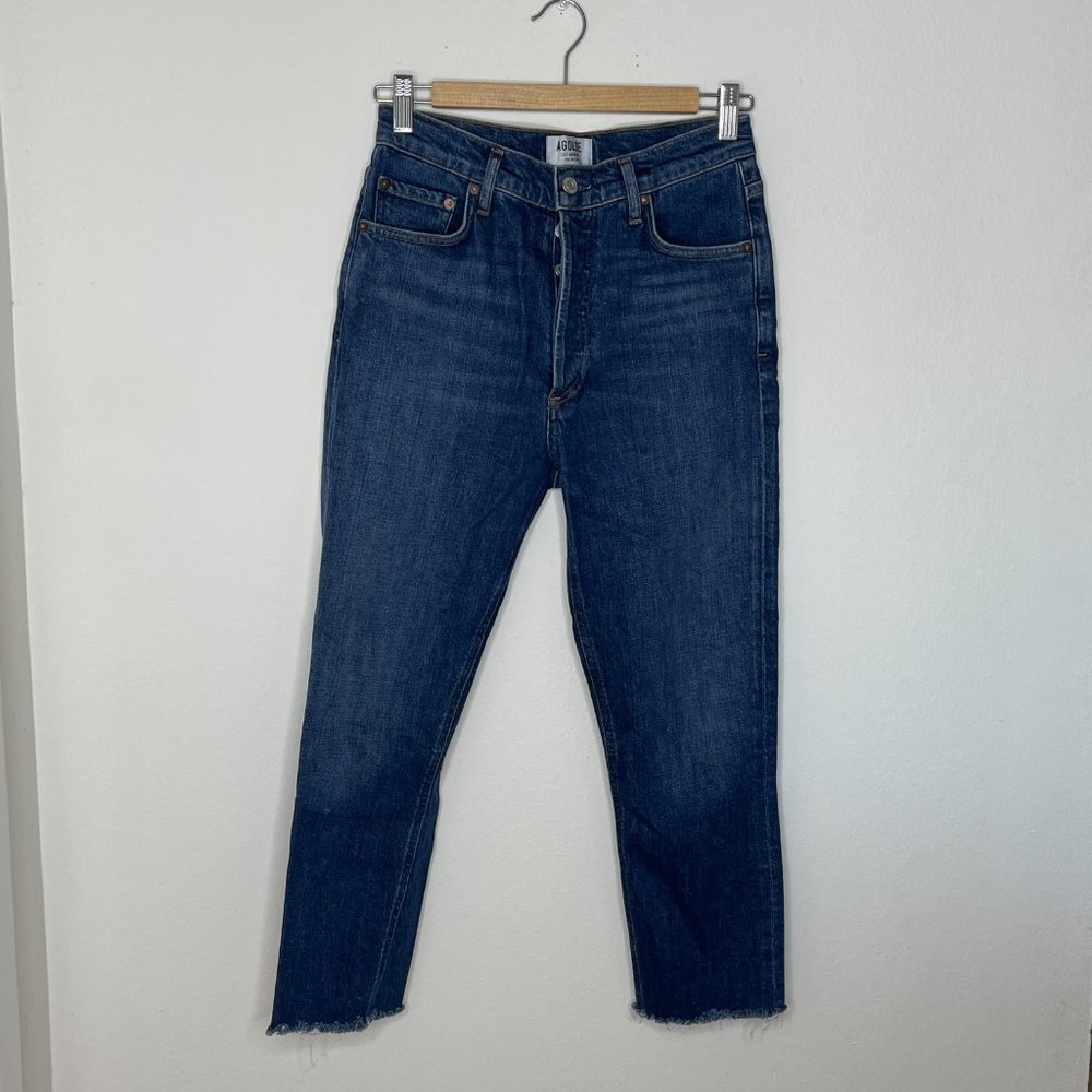 Agolde Los Angeles High Rise Skinny Jeans w/ Button Fly